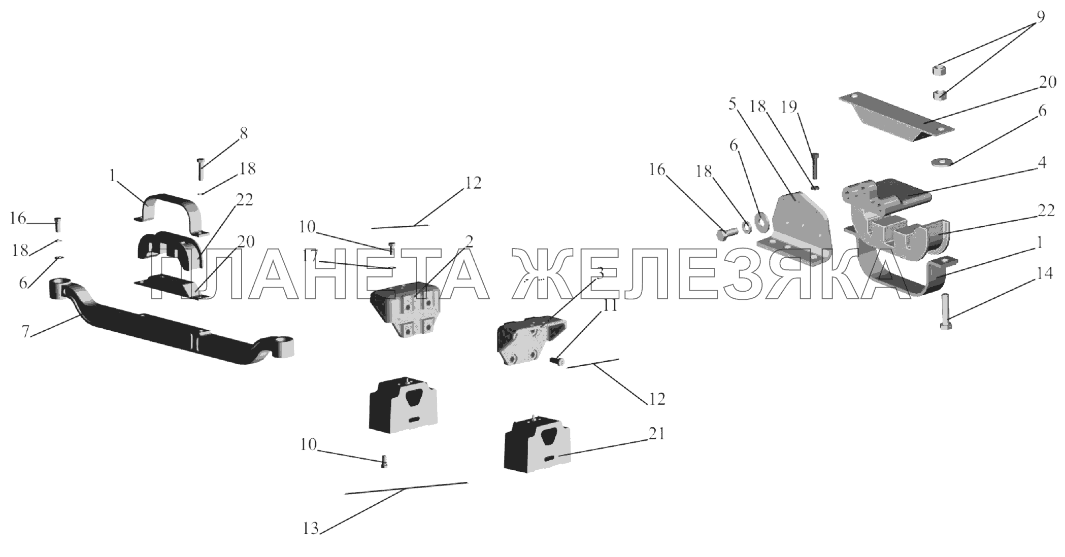 Крепление двигателя МАЗ-6303A3, 6303A5